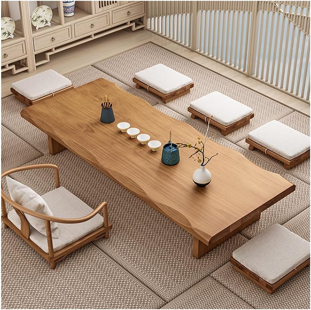 47.2インチ和風フロアテーブル、レトロなティーテーブル、ローテーブル